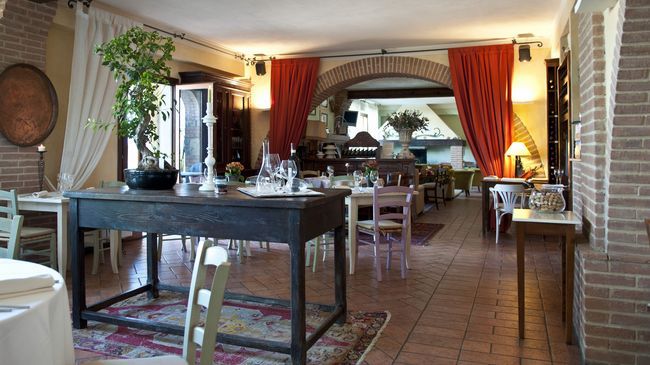 Penzion Il Poggio Celle sul Rigo Restaurace fotografie