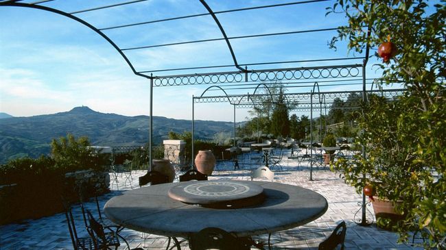 Penzion Il Poggio Celle sul Rigo Restaurace fotografie
